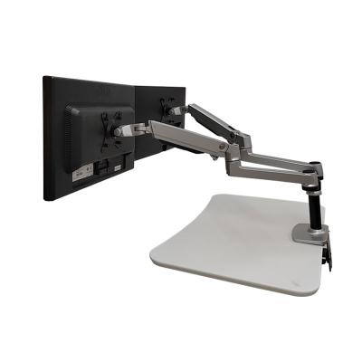 China Desktop display screen bracket home office double stock frame monitor screen pasient monitor bracket for sale