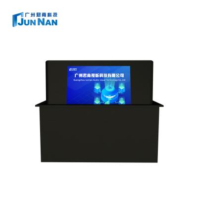 China Easy Shake Hidden Desktop Monitor Flip Conference System Flipper Monitor Lift Virtual Conference System for sale