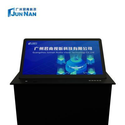 China 15.6 Motorized Flipper Easy Table Hidden Monitor Conference System Flipper Lift Conference System for sale