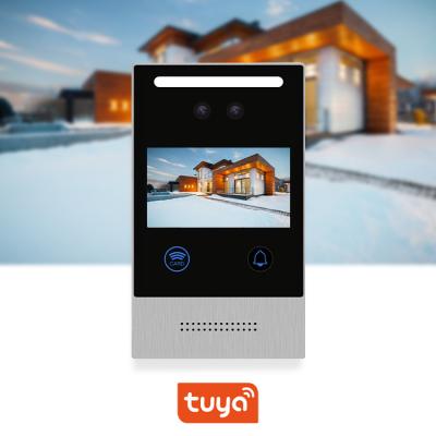 China Tuya IP App Security Doorbell Intercom Door Phone Face Recognition Access Control 1080P Smart Visual Doorbell for sale