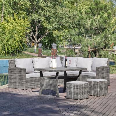 China Weather Furniture Modern Design PE Rattan Sofa Set Hotel Outdoor Wicker Comfortable Waterproof Patio Garden Furniture Outdoor Furniture for sale