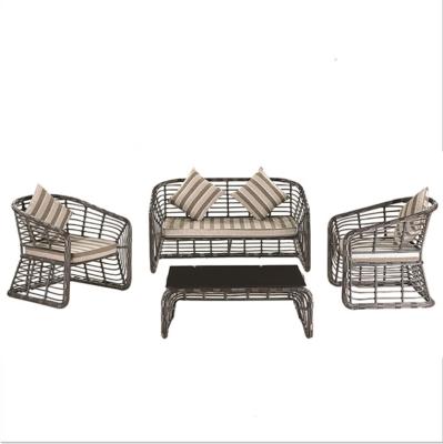 China Outdoor Modern Luxury Waterproof Synthetic Wicker Patio Furniture Set PE Rattan Sofa Set Hotel Garden Outdoor Furniture for sale