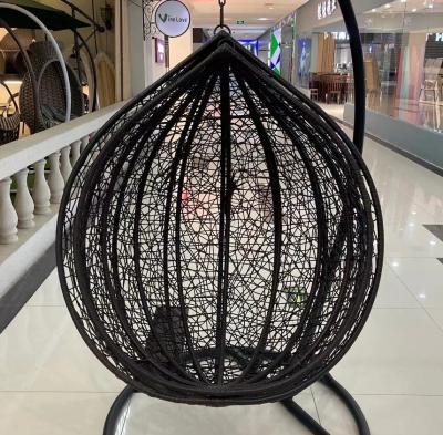 China Contemporary Outdoor Indoor Wicker Rattan Garden Furniture Adult Patio Swings Hanging Egg Swing for sale