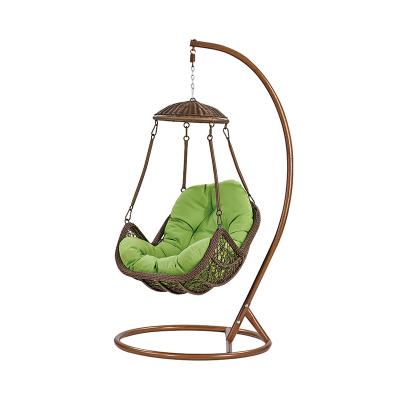 China Modern Single Chair Swing Basket Arming Waterproof Wooden Rope Chair for sale