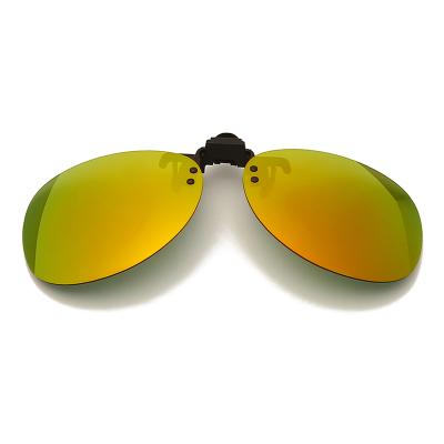 China Fashion Sunglasses Custom Clip Stock Mirrored Glasses Polarized Round Frame Colored Glasses for sale