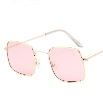 China Fashion Sunglasses Fashion Ocean Candy Lens Colorful Square Sunglasses Metal Frame for sale