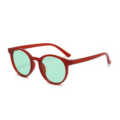 China Fashion Sunglasses Classic Kids Boy Children Round Glass Sunglasses for sale