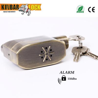 China Anti-theft Kinbar Zinc Alloy Security For Door Motor Bicycle Siren Padlock Alarm Lock for sale