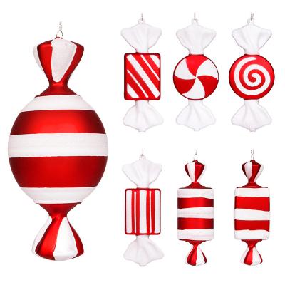 China Light Luxury Christmas decorations PVC painted sequins candy pendant for sale