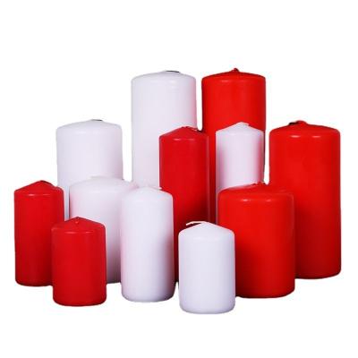 China Emergency lighting pillar candle red white candle emergency illumination indoor resistant to burning for sale