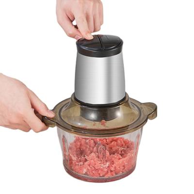 China Sustainable Home Kitchen Use 2 L Commercial Electric Vegetable Meat Chopper Meat Mixer Cutter Cold Onion Grinder for sale