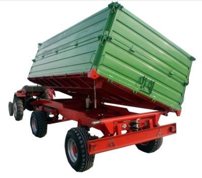 China Hydraulic 6 Ton Triangle Hydraulic Tipping Trailer for Tractor for sale