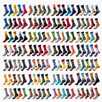 China 100% Professional QUICK DRY Jacquard Socks Custom Colorful Design 100% Colorful Hoops Funny Socks Man Happy Socks for sale