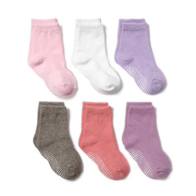 China QUICK DRY Baby Socks Anti Slip Candy Color Newborn Gift Sets Non Slip Silicon Mid Crew for sale