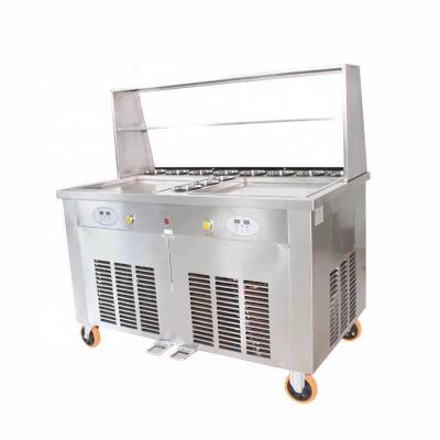 China Snack Factory Performance Super Fried Stainless Steel Ice Cream Roll Machine for sale