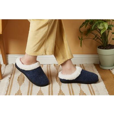 China Economical Fashion Trend Custom Design Furry Winter Women Slippers For Indoor And Outdoor for sale