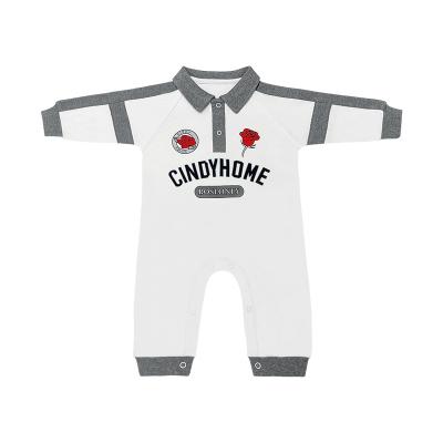 China Chinese Style Spandex/Cotton And Cotton Lapel Autumn Customized Baby Overalls Long Sleeve Printed Spring Baby Clothes for sale