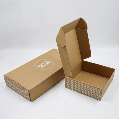 China 2022 Free Sample Materials Free Sample Recycled Custom Logo Brown Color Cosmetic Corrugated Packaging Mailing Box Printing Paper Box For Apparel for sale