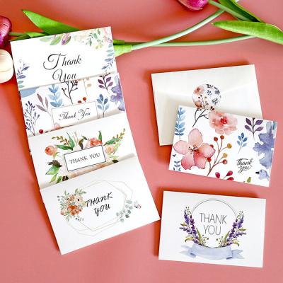 China Custom Luxury Recordable Greeting Cards Recyclable Birthday Flower Greeting Card Bulk Packaging Thank You Greeting Cards With Label for sale