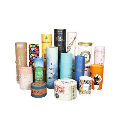 China Eco-friendly Custom Luxury Tubes Packaging Cylinder Materials Recycled Lipbalm Desgin Cosmetic Cardboard Paper Round Tubes Tea Paper Packaging for sale