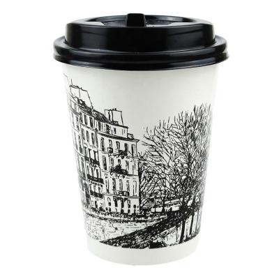 China 500ml Double Disposable Film Disposable Customized Cold Drink Cup For Coffee And Drinks Or Tea for sale