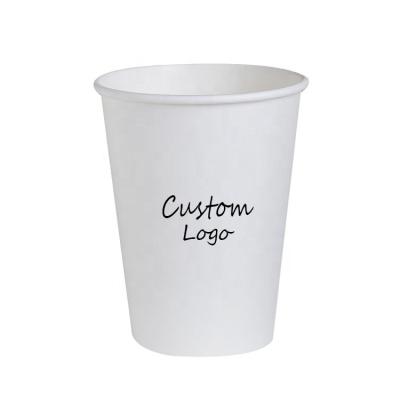 China Custom Hot Selling Disposable Thicked 9Oz White Paper Custom Disposable Cups With Pringting Logo for sale