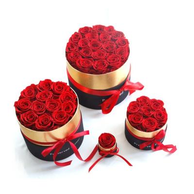 China High Quality Biodegradable Custom Velvet Cardboard Red Shipping Boxes For Flowers Packaging Boxes for sale