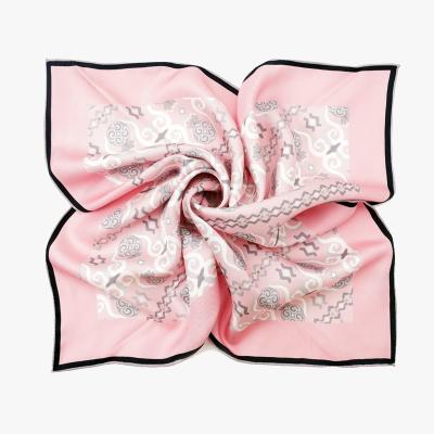 China 100% Real Skin Silk Wrap Small Square Head Scarves For Lady Girl With Stock for sale