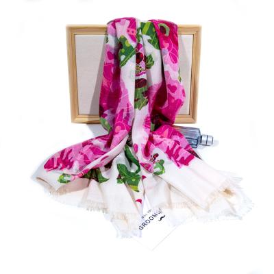 China Peel Pure Wool Colorful Scarf For Women Muslim Shawl Polyester Scarves Ladies Beach Shawl for sale