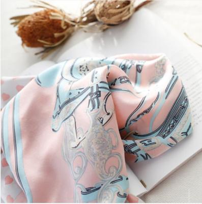 China Skin Silk Scarf Women Printed Ladies Scarves 100% Pure Silk Women Scarf for sale