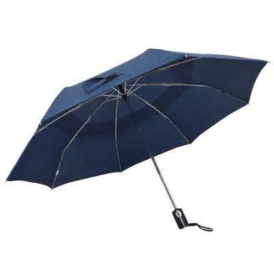 China Barber Shop OEM ODM Fashion Promotional Design Full Automatic Fiberglass With Support Aluminum ABS Handle Folding Umbrella With Logo for sale