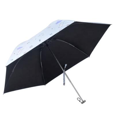 China Barber Shop Hot Sale Daily Use 40+ UPF 21 Inches Impact 210T Ultra Light Fabric 195 Grams Manual Folding Umbrella for sale