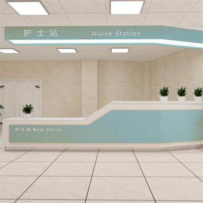 China Customized Hospital Clinic Simple Custom Clinical Reception Front Curved Reception Clinic Luxury Reception for sale