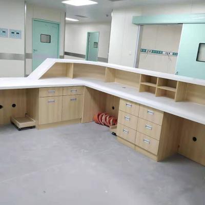 China Hospital Clinic Reception Counter Simple Customized Medical Dental Modern Small Reception Desk for sale