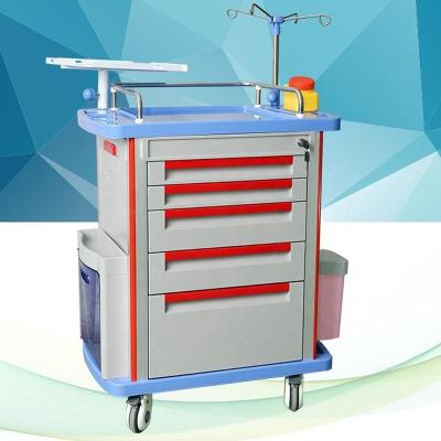 China Modern Use Emergency Treatment ABS Medicine Equipment Hospital Trolley For Sale for sale