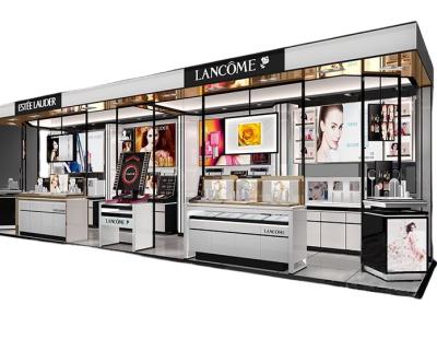 China Modern Cosmetic Mall Retail Store Display Racks Makeup Showcase for sale