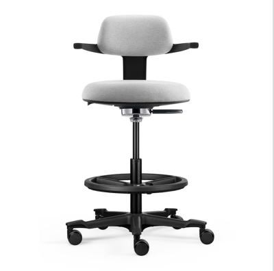 China Itrip Swivel Swivel Stainless Steel Modern Sleek Modern Iron Manual Height Adjustable Backrest Stool for sale