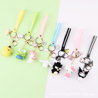 China Daily Life Cute 3D Cartoon Key Chain Soft Rubber Pendant Bag Ornaments Key Ring Promotional Gifts for sale