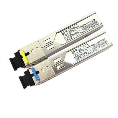 China FTTH FTTxFTTB Network SFP Module 1pair  3KM SC Connector 1000M Gigabit Single Fiber  SM Fiber Transceiver BIDI  DDM Fiber Module SFP Transceiver for sale