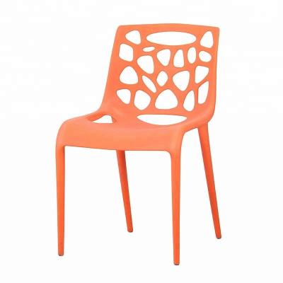 China Modern Light Orange Plastic Plastic Tube Chair Philippines Plastic Fiber Chair for sale