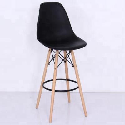 China Modern Commercial Wooden Modern Furniture Design Popular Bar Stool Tall High Bar Chair for sale