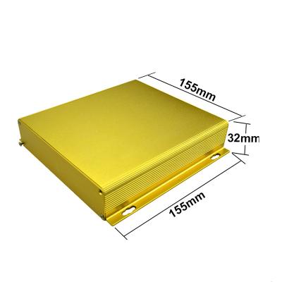 China ABS gold color aluminum electronics shell for pcb diy design electronics aluminum shell for sale