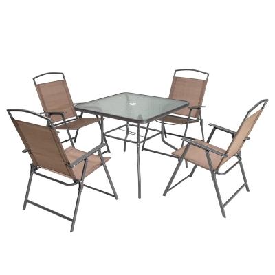 China Hot sale durable material restaurant outdoor garden set dining furniture patio table and chair set outdoor furniture for sale