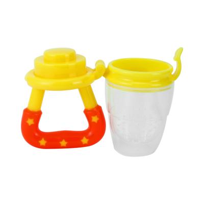 China Yellow BPA Food Conductor Baby Fruit Teether BPA Conductor BPA Silicone Hot Selling Silicone Free Standard Nipple Food Bow Type Yes for sale