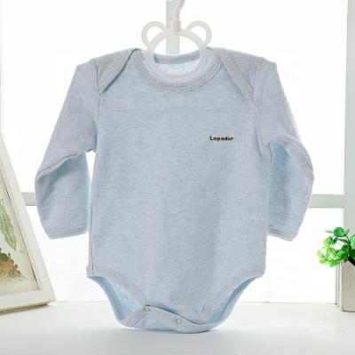 China Good Price 100% Cotton Newborn Baby Rompers Crawling Clothes With Colorful Edges for sale