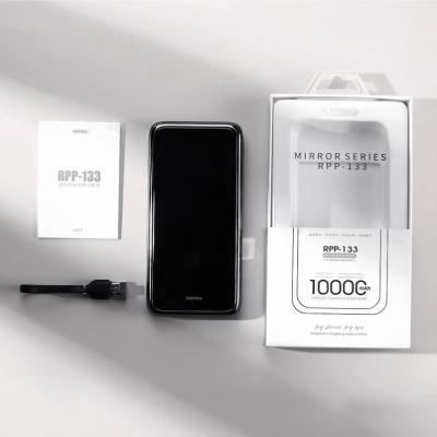 China Mini 10000 Mah Cellphone Usb Wireless Power Bank Fast Charger Remax RPP-133 Support Charging Portable Battery Charger for sale