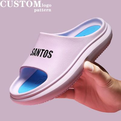 China CUSHIONING Custom Logo Designer Top Quality Fashion EVA Rubber Summer Beach Outdoor Slides Shoes Non-slip Casual Slippers For Women for sale