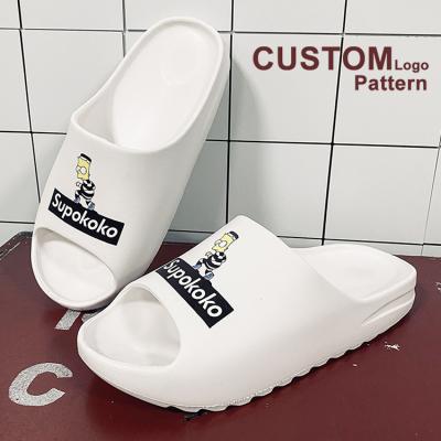 China CUSHIONING Custom Summer Open Toe Pillow Slide Sandal for Men and Women Bedroom Slippers EVA Men Slippers Soft Thick Non-slip Platform for sale