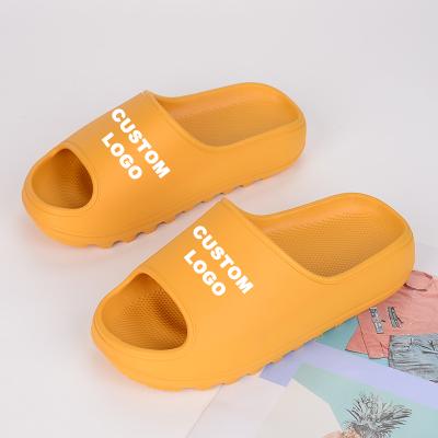 China Logo Men's CUSHIONING Big Size Designer Couples EVA Slides Rubber Outdoor Beach Flip Flops Women Custom Made Slides Slippers Sandals for sale