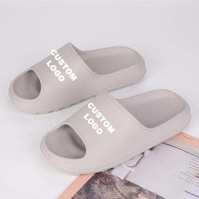 China CUSHIONING Unisex Mens EVA Slides LOGO Custom Rubber Outdoor Beach Flip Flops Designer Women Slides Slippers Sandals Wholesale for sale